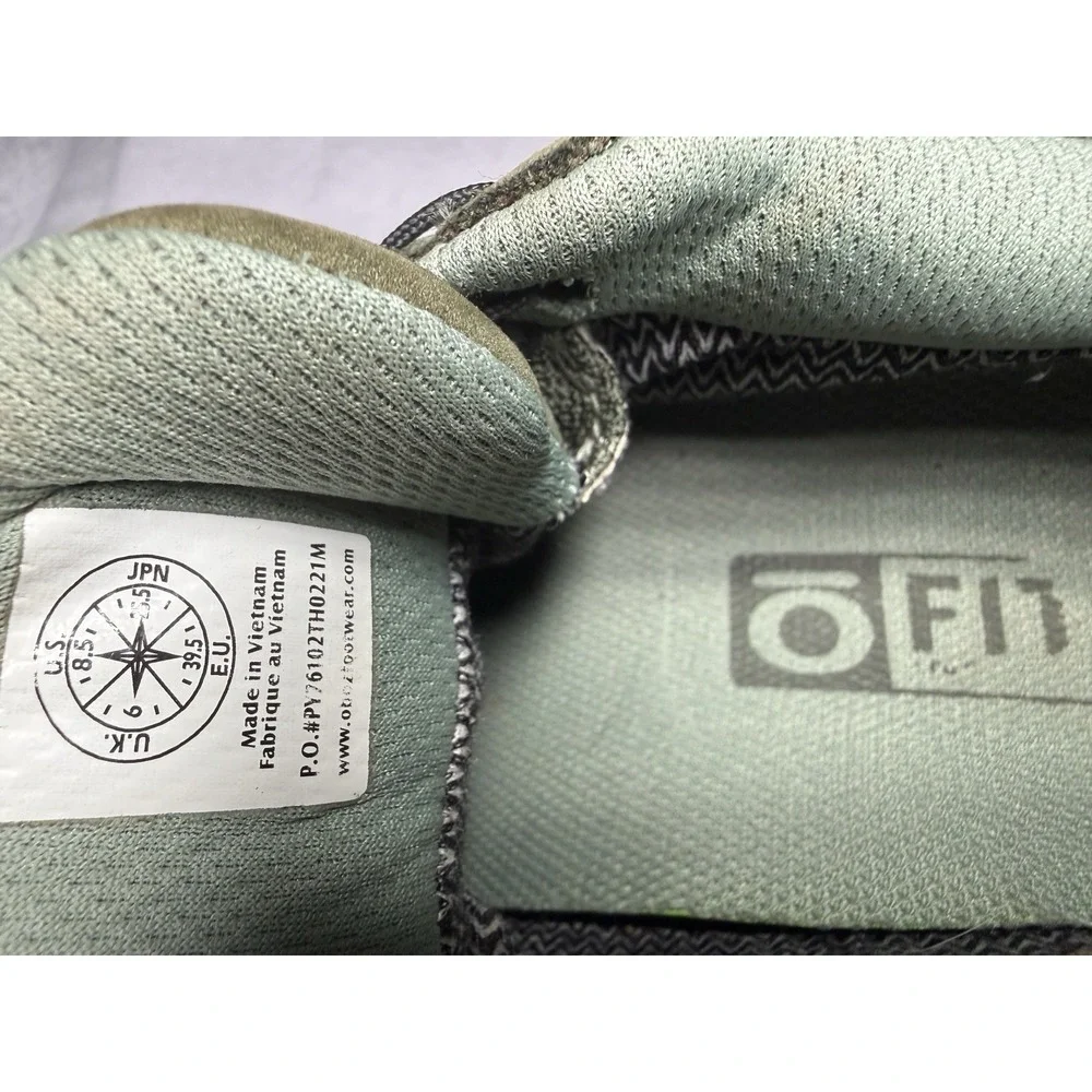 Oboz B-DRY Waterproof Leather Hiking Shoes Womens 8.5 Olive Green Trail Outdoor